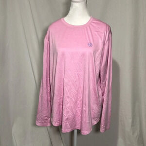 women's LJ by Lauren James pink & blue long sleeve spf 30 top size large